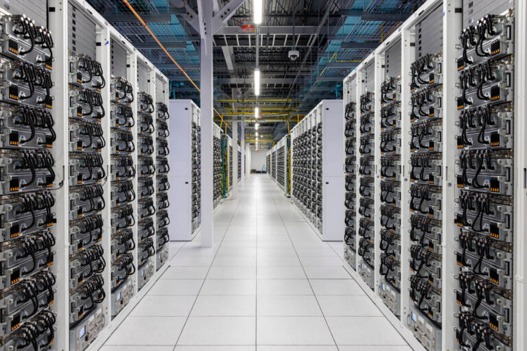 AI GPU racks in a neocloud datacenter