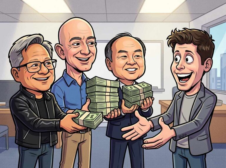 CEOs from NVIDIA, Amazon, and SoftBank hand $110B to OpenAI